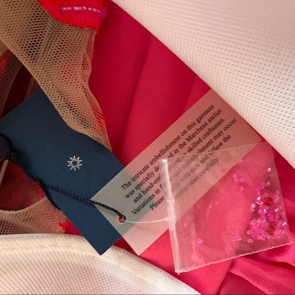 Marchesa Notte Pink/magenta floral embroidery gown - Picture 6 of 7